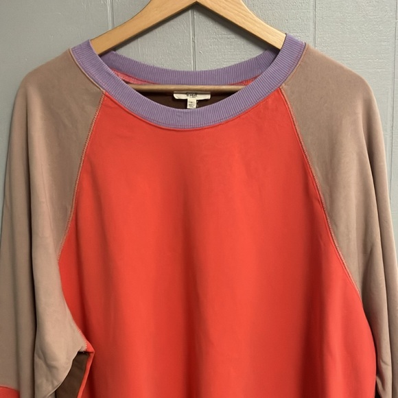NWT Easel Colorblock Women's Sweatshirt Top Large New with Tags - Picture 3 of 17